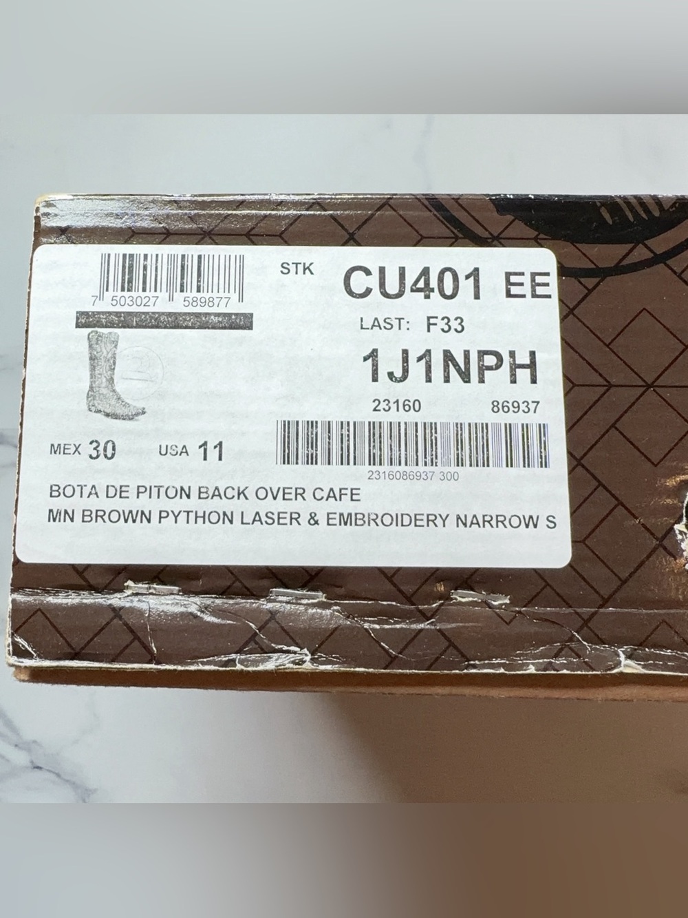 Cuadra Engraved Python Western Boots - Picture 11 of 11
